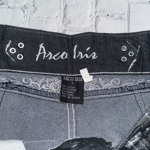 Arco Iris Studded Jeans – Charcoal Gray – Juniors Size 7 - Picture 3 of 6